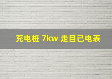 充电桩 7kw 走自己电表